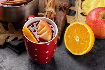 Hot mulled wine