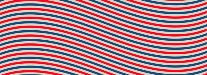 Barbershop vintage texture. Barbershop background. Rays background. Blue and Red lines. Vector illustration