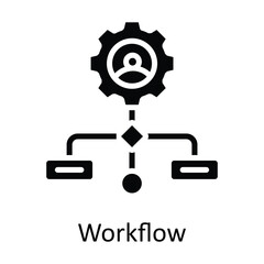 Workflow  vector  Solid Icon Design illustration. Time Management Symbol on White background EPS 10 File