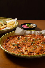 korea street food, Kimchijeon detail cut, 김치전