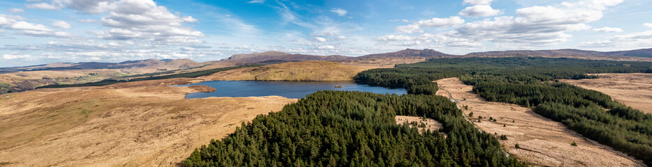Fototapeta na wymiar Aerial view of Lough Anna, the drinking water supply for Glenties and Ardara - County Donegal, Ireland