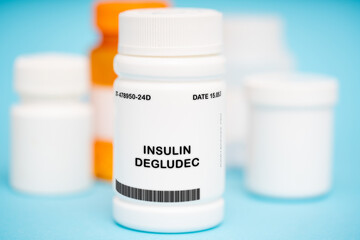 Insulin Degludec medication In plastic vial