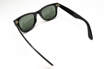 Black sunglasses isolated on white background.