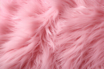 Texture of fuzzy light pink long fiber soft fur.