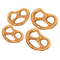 pretzels isolated on white