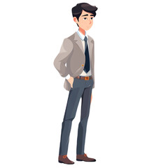 Obraz premium Trainee on transparent Background, PNG, Generative AI 