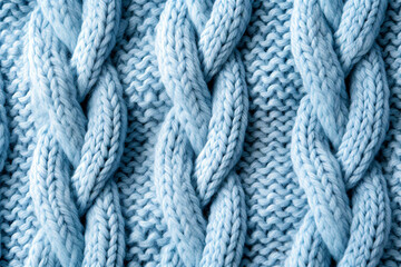 Blue knitted texture, resembling a cozy sweater.