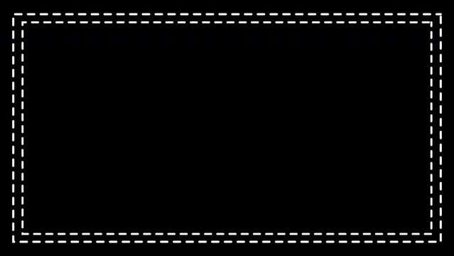 Line loop frame square animation. 4k