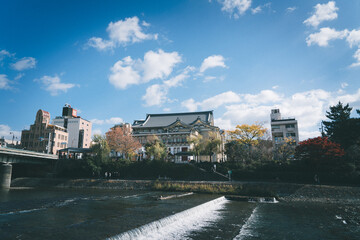 京都　鴨川の風景