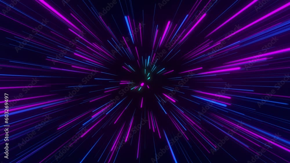 Poster abstract geometric background of radial lines. dataflow tunnel. explosive star. movement effect. bac