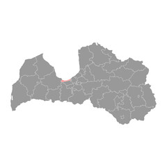 Jurmala map, administrative division of Latvia. Vector illustration.