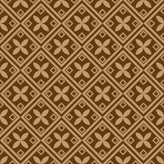 Seamless pattern set brown color. tribal pattern. local fabric pattern. square shape