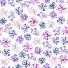 Spring flower set floral watercolor hi res cozy boho groovy composition seamless pattern