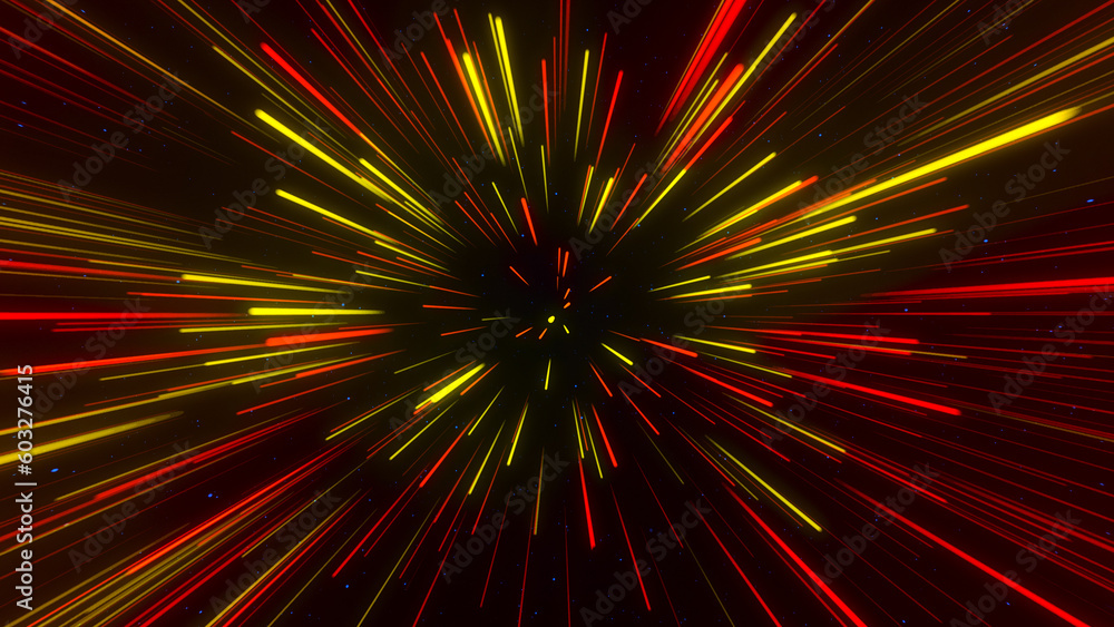 Poster abstract geometric background of radial lines. dataflow tunnel. explosive star. movement effect. bac