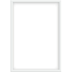rectangle white frame for picture art gallery