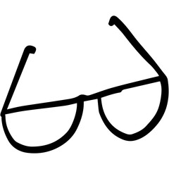 glasses for summer with doodle and hand drawn style.