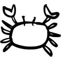 crab for summer with doodle and hand drawn style. © kaisorn