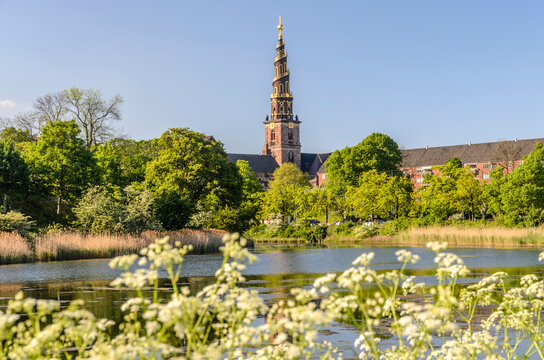 Turm der Erl&ouml;serkirche, Vor Frelsers Kirke, Christianshavn, Kopenhagen, D&auml;nemark