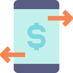 mobile finance flat icon