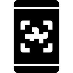 qr code black solid icon
