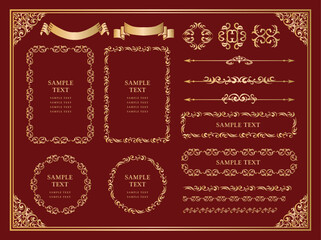 アンティーク　クラシック　フレーム飾り枠セット
