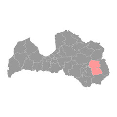 Rezekne Municipality map, administrative division of Latvia. Vector illustration.