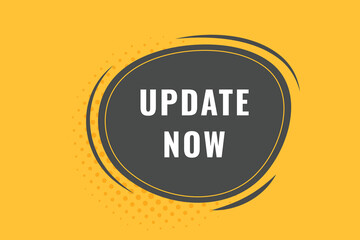 Update Now Button. Speech Bubble, Banner Label Update Now