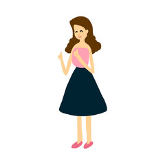 woman expressing joy great thumbs up vecter