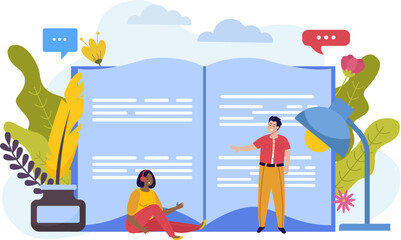 Writer Flat Book Composition