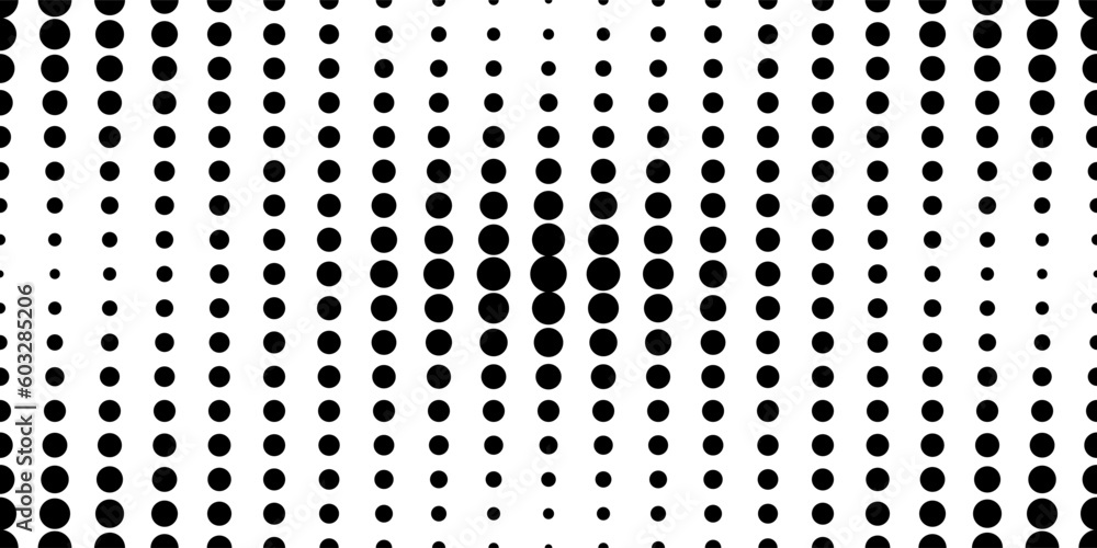 Poster poka dots halftone seamless pattern. abstract graphic vector background with polka circles. fun wall