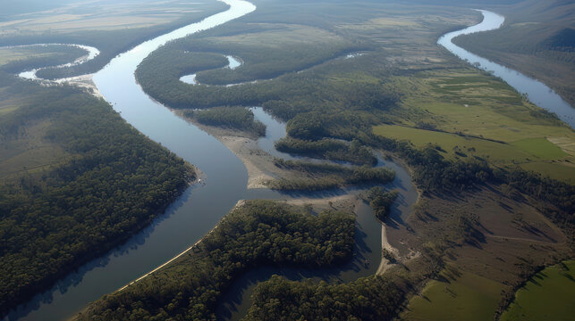 Aerial View Of Nicholson River