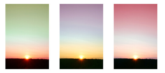 different colors of the evening sky