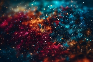 Naklejka premium Colorful confetti stars. Generative AI