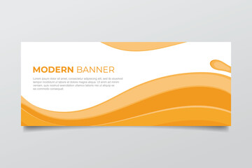 Obraz premium Modern business banner with wave design