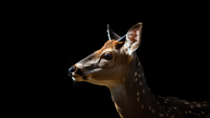 Obraz premium deer on a black background