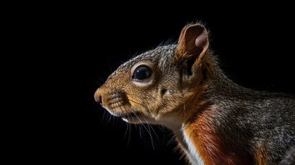 Obraz premium squirrel on a black background