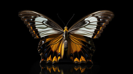 Obraz na płótnie Canvas butterfly on black background
