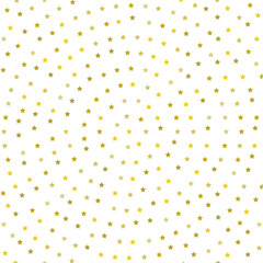 Geometric modern vector pattern. Colored ornament with dark and light golden stars. Geometric abstract pattern