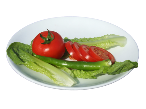 fresh vegetables isolated from the ground