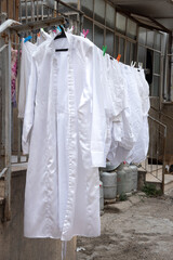 Traditional Jewish kittel robe