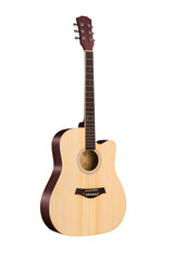 Fototapeta na wymiar Delicate and beautiful folk acoustic guitar 41 inches
