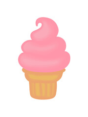 soft serve pink ice cream 