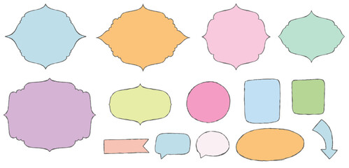 summer collection chill vocation party frame vector