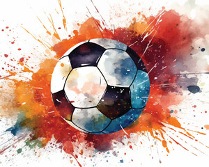 Football abstract design template for soccer covers, sport placards, posters and flyers with ball, trendy geometric elements and patterns. Vector illustration.