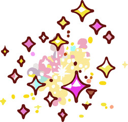 sparkle stickers png graphic clipart design