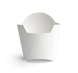 White paper box for french fries