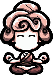 meditation png graphic clipart design