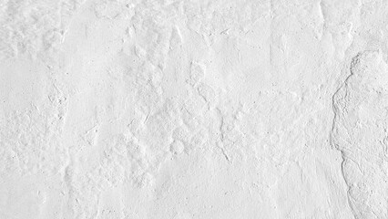 Vintage, old stucco plaster wall background, close up grunge texture of white painted cement, concrete wall texture. Wallpaper, backdrop, architecture design element