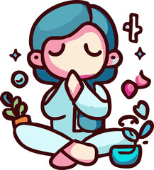 meditation png graphic clipart design