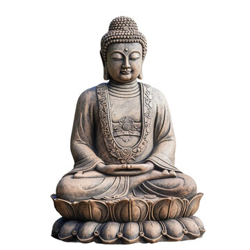 Budda statue, png. Ai generate.